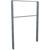 Leaning bracket made of flat steel | 70 x 70 mm | for setting in concrete, with crossbar | width: 800mm | hot-dip galvanized